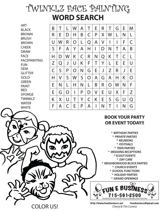 FUN FOR KIDS-WORD SEARCH - funebusiness